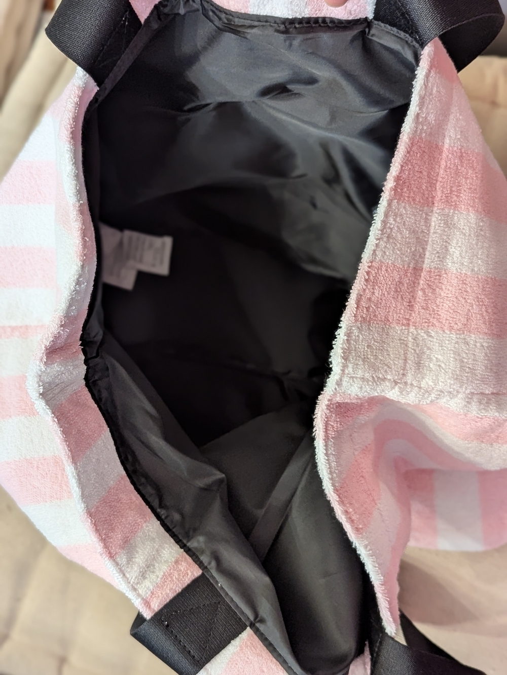 NWT Victoria's Secret Pink & White Stripe Tote Bag - Picture 6 of 6